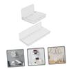 Ciieeo 2pcs Foldable Bathroom Wall Shelf No Drilling Organizer Storage Suction view 3