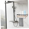 VOSAREA Rustic Floating Wall Shelf with Towel Rack Sturdy Wood Bathroom Organizer for Towels and Decor Versatile Storage for Bathroom Kitchen and Living Room view 2