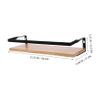 VOSAREA Rustic Floating Wall Shelf with Towel Rack Sturdy Wood Bathroom Organizer for Towels and Decor Versatile Storage for Bathroom Kitchen and Living Room view 3