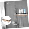 VOSAREA Rustic Floating Wall Shelf with Towel Rack Sturdy Wood Bathroom Organizer for Towels and Decor Versatile Storage for Bathroom Kitchen and Living Room view 4