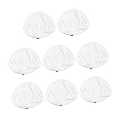 Amosfun 8pcs Washable Microfiber Cleaning Pads for Steam Mop Soft and Cloth Covers Compatible with Various Hard Floors for Laminate Tile and Marble Cleaning
