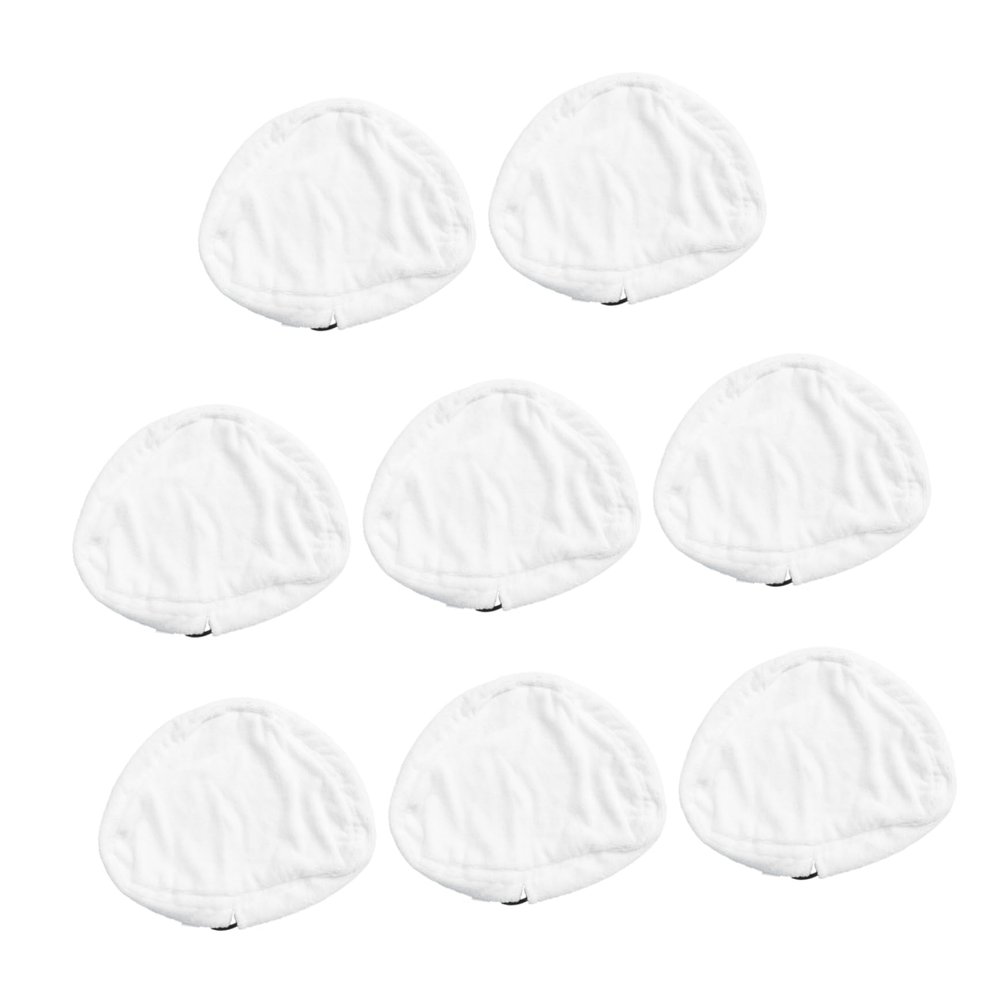 Amosfun 8pcs Washable Microfiber Cleaning Pads for Steam Mop Soft and Cloth Covers Compatible with Various Hard Floors for Laminate Tile and Marble Cleaning