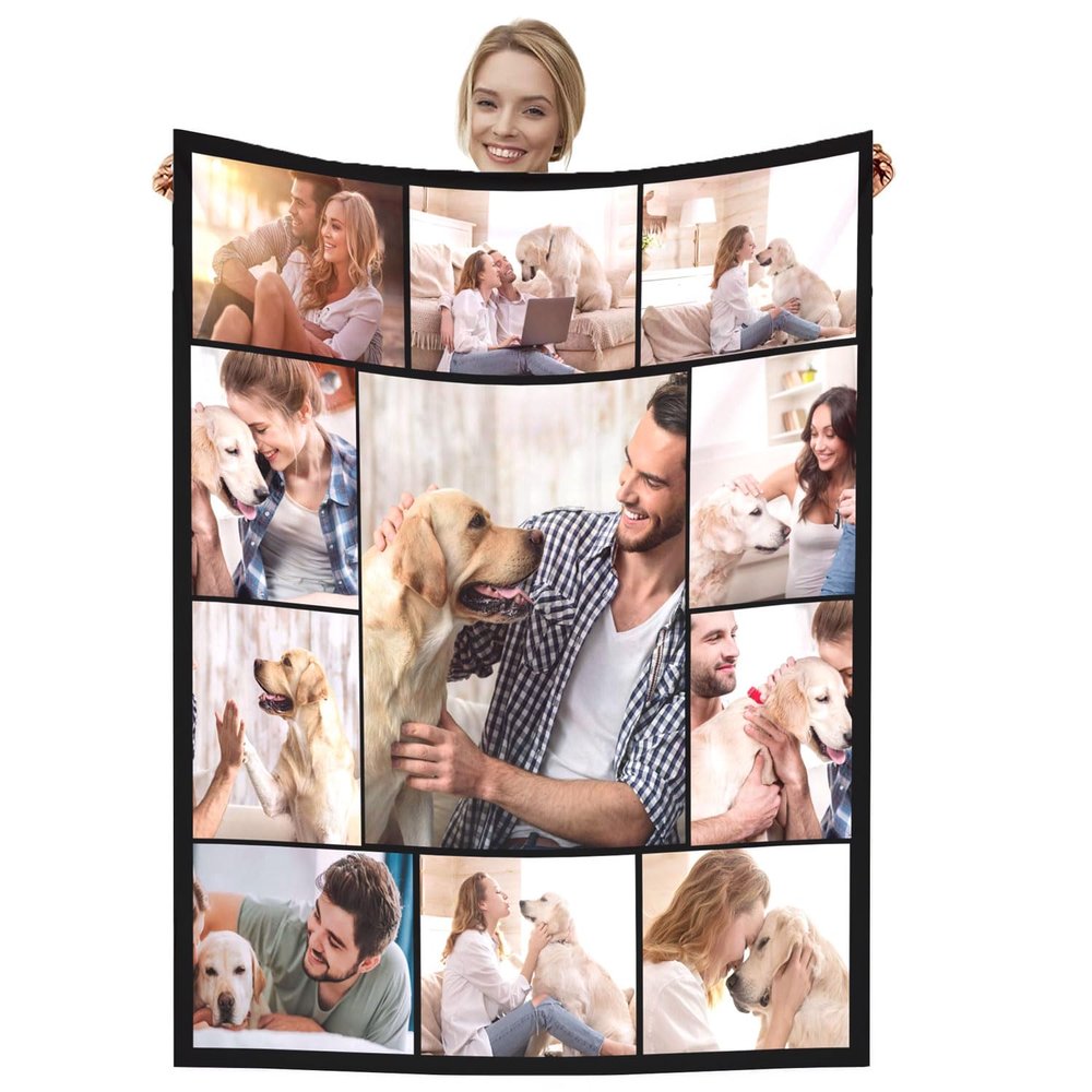 Dmkjdzsw Personalised BlanketCustom Blanket Soft Cosy Custom Blanket for Adults KidsPersonalised Gifts for Mum, Dad, Boyfriend-K-100 * 150CM
