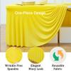 4 Pack Yellow Spandex Tablecloths for 6 Foot Rectangle Tables, Wrinkle Free Lemon Fitted Tablecover 6ft Stretchy Table Clothes Desk Skirt for Weddings Birthday Party Banquet Baby Shower view 4