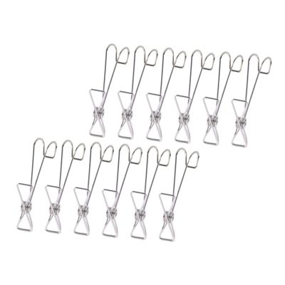 OKUMEYR 20pcs Stainless Steel Clothes Clips for Drying Multi-Functional Hangers for Towels Socks and Clothes and Non- Design for Home and Bathroom Use