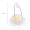 CHILDWEET 1pc Heart-shaped Flower Basket for Wedding Petal Holder for Flower Girls Wedding Basket for Ceremony and Special Events for Petals and Floral Arrangements view 2