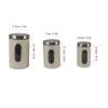 3 PCS Coffee Jars Set, Food Storage Container Coffee Canister Tea Organizer Sugar Canister Kitchen Jars with See Window Food Canisters Set(Beige) view 4