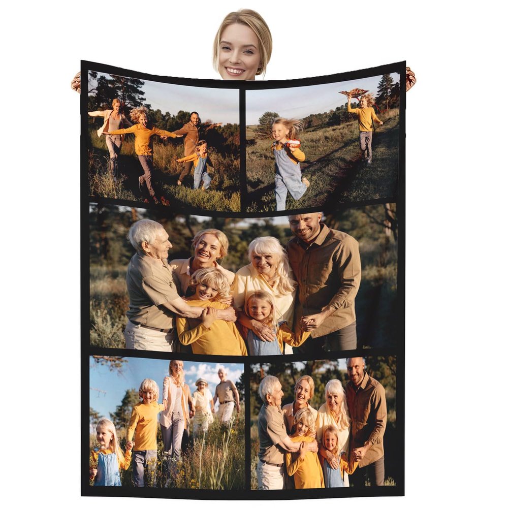 Dmkjdzsw Personalised BlanketCustom Blanket Soft Cosy Custom Blanket for Adults KidsPersonalised Gifts for Mum, Dad, Boyfriend-E-80 * 120CM