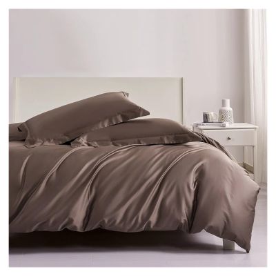 QuKan Bed, White 600TC Egyptian Cotton Bedding Set Family Size Include 2pcs Duvet Cover and 1pc Fitted Sheet and 2pcs Pillowcase