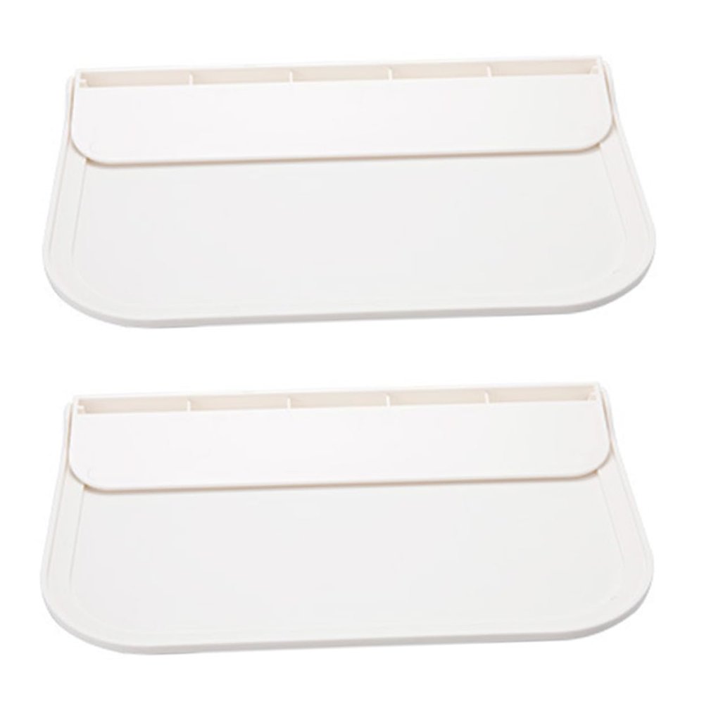 Ciieeo 2pcs Foldable Plastic Wall Shelf No Drill Floating Storage Organizer for Bathroom Kitchen Bedroom Space Saving Display Shelf for Towels Soap and Essentials