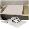Bathtub Tray Foldable PVC Bathtub Cover Shutter Bath Lid, Bathtub Insulation Cover Dust Board, Multifunction Waterproof Bathtub Tray for Phone Tablet Bracket Multifunctional (Color : White, Size : 7 view 1