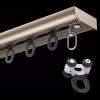 Hospital Thin Curtain Track System Drop Ceiling, Curtain Track Ceiling Mount, Living Room Bedroom Room Divider, Heavy Duty Aluminum Curtain Tracks Rods (Color : White, Size : 28ft/8.5m) (Champagne 7 view 1