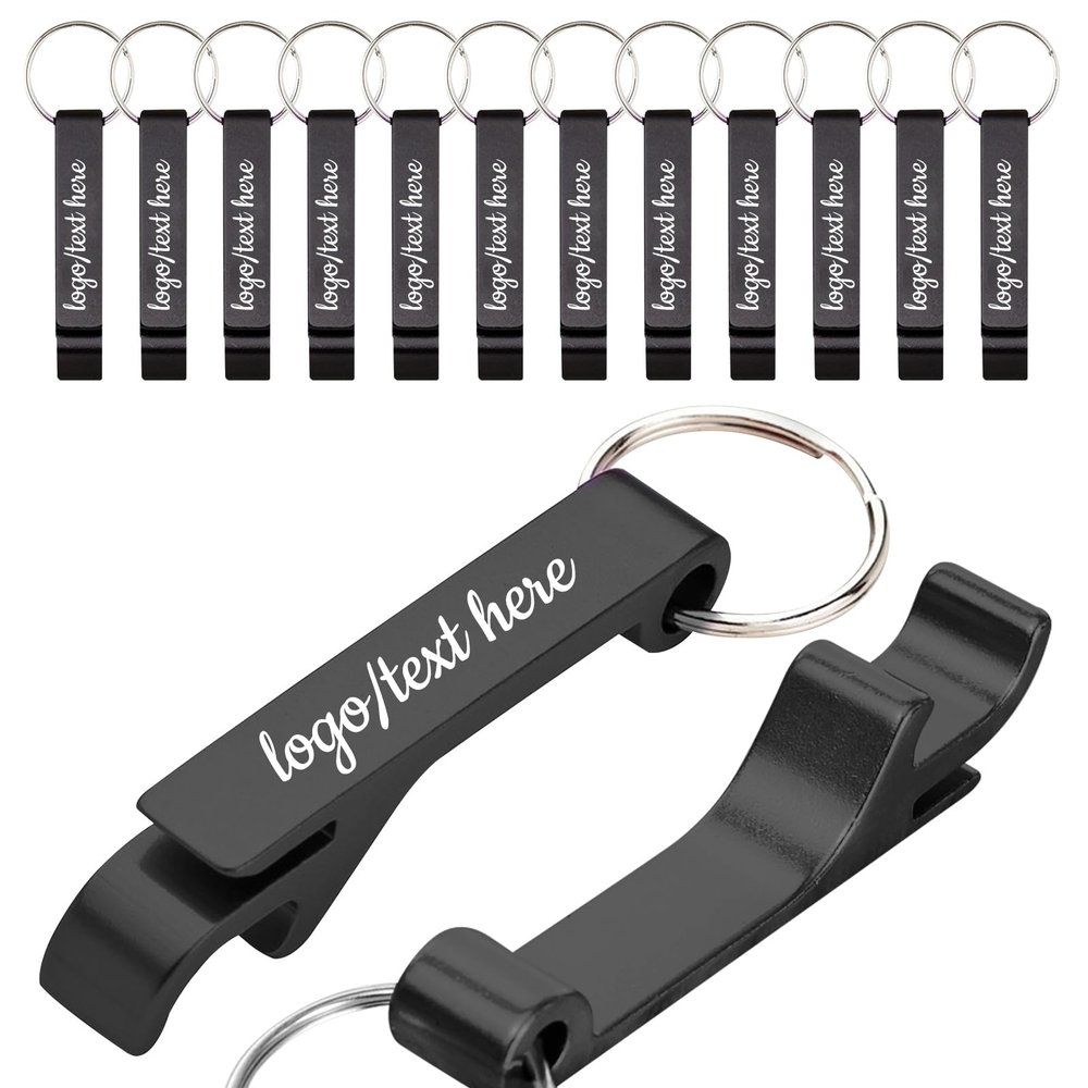 120pcs Custom Bottle Opener Keychain Personalized Engraved Any Logo/Text, Beer Beverage Aluminum Bottle Opener for Party Favor,Birthday,Bar,Wedding,Guests,Anniversaries,Christmas
