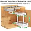 Under Sink Organizer, 2 Pack 2 Tier Pull out Cabinet Organizer Baskets with Mesh Sliding Drawers, Slide out Sink Storage Shelves for Kitchen, Bathroom, Pantry, Cabinet Organizers and Storage(White) view 2