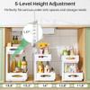 Under Sink Organizer, 2 Pack 2 Tier Pull out Cabinet Organizer Baskets with Mesh Sliding Drawers, Slide out Sink Storage Shelves for Kitchen, Bathroom, Pantry, Cabinet Organizers and Storage(White) view 4