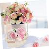 MERRYHAPY Heart-shaped Wedding Petal Basket Storage for Flowers and Candies for Bridal Parties and Celebrations Sturdy Woven Design view 3