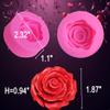 4PCS Rose Flower Silicone Molds - Candy & Chocolate Molds, Wedding Cake Decorating Tools, Fondant Sugarcraft Cake Molds view 2