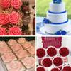 4PCS Rose Flower Silicone Molds - Candy & Chocolate Molds, Wedding Cake Decorating Tools, Fondant Sugarcraft Cake Molds view 3