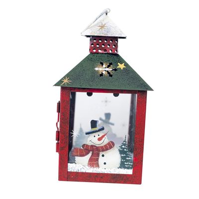 Cabilock Christmas Candle Holder Ornaments Iron Lanterns Decorative Decor Windproof Holder Festive Lighting