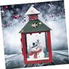 Cabilock Christmas Candle Holder Ornaments Iron Lanterns Decorative Decor Windproof Holder Festive Lighting view 2