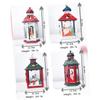 Cabilock Christmas Candle Holder Ornaments Iron Lanterns Decorative Decor Windproof Holder Festive Lighting view 4