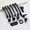 SUNULAN Drawer Pulls,Black Handles for Furniture Cabinet Knobs and Handles Kitchen Handles Drawer KnobsCupboard Handles Knobs(10PCS)(Color : 9016) (Color : 9005 s) view 3