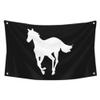 2but White Pony Flag Alternative metal band Banner Tapestry College Decor 3x5 Feet Indoor Outdoor Poster (Black) view 1