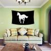 2but White Pony Flag Alternative metal band Banner Tapestry College Decor 3x5 Feet Indoor Outdoor Poster (Black) view 2