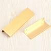 SUNULAN Drawer Pulls,10 Pcs Gold Solid Aluminium Alloy Flush Pull Door Handles Hole Pitch32mm to 192mm Champagne Gold Knob(Color : 64mm g) (Color : 128mm G) view 3