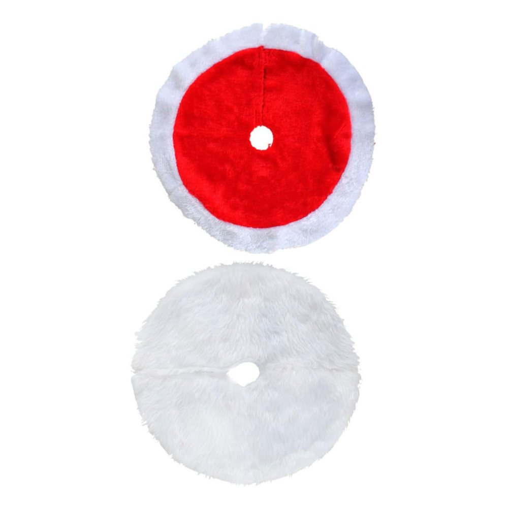 OFFSCH 2pcs Mini Christmas Tree Skirt for Desktop Holiday Decor Soft Xmas Tree Skirts Cozy Atmosphere for Home Bar Restaurant Christmas Decorations