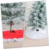 OFFSCH 2pcs Mini Christmas Tree Skirt for Desktop Holiday Decor Soft Xmas Tree Skirts Cozy Atmosphere for Home Bar Restaurant Christmas Decorations view 2