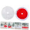 OFFSCH 2pcs Mini Christmas Tree Skirt for Desktop Holiday Decor Soft Xmas Tree Skirts Cozy Atmosphere for Home Bar Restaurant Christmas Decorations view 4
