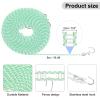 uxcell Windproof Clothesline, 5M 16.4ft Plastic Non-Slip Clothes Drying Rope with 12 Clips, Portable Washing Line for Outdoor Camping Traveling, Green view 2