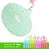 uxcell Windproof Clothesline, 5M 16.4ft Plastic Non-Slip Clothes Drying Rope with 12 Clips, Portable Washing Line for Outdoor Camping Traveling, Green view 3