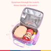 Bagseri Kids Lunch Bag Girls - Thermal Insulated Lunch Box Tote with Water Bottle Holder, Reusable Leak-Proof Kids Lunch Box for Daycare & School, Purple Mermaid Tail (Containers Not Included) view 2