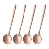 uxcell 4pcs Espresso Spoons 5.1 Inches 18/8 Stainless Steel Round Coffee Spoon Long Handle Tea Spoons for Tea Coffee Stirring Dessert Ice Cream Sugar Cake, Rose Gold Tone view 1