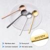 uxcell 4pcs Espresso Spoons 5.1 Inches 18/8 Stainless Steel Round Coffee Spoon Long Handle Tea Spoons for Tea Coffee Stirring Dessert Ice Cream Sugar Cake, Rose Gold Tone view 3