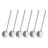 uxcell 6pcs Espresso Spoons 5.3 Inches 18/8 Stainless Steel Round Coffee Spoon Long Handle Tea Spoons for Tea Coffee Stirring Dessert Ice Cream Sugar Cake, Silver Tone view 1