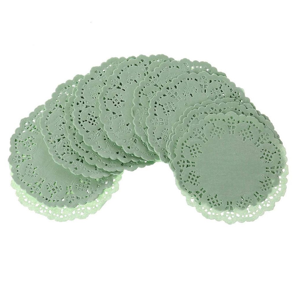 3.5" Lace Paper Cake Placemat Bake Oil Absorbing Paper Pizza Paper Mats Decoration Paper Doilies For Party Wedding Placemats For Dining Table Set Of 4 Round 8 Clo Washable Yellow Waterproof Kids 6