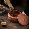 LUNIZ Sealed Tea Caddy Tea Cake Purple Clay Tea Can Chinese Retro Sealed Wake Tea Can White Tea Pu'er Tea Box Tea Cake Can Tea Storage Box Tea Jar with Lid (Color : A) view 4