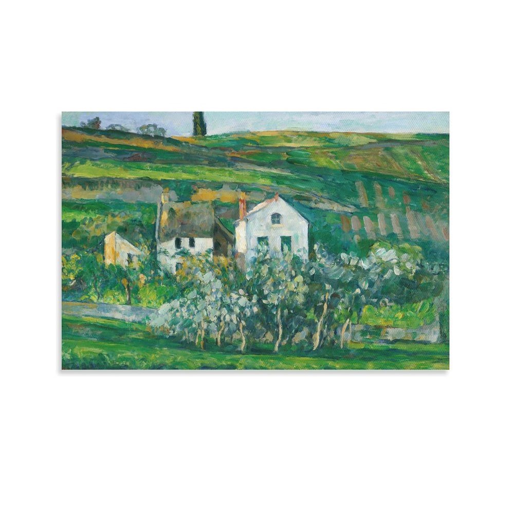 ZMLFJEA Paul Czanne,Small Houses in Pontoise Canvas Art Poster And Wall Art Picture Print Modern Family Bedroom Decor Posters 12x18inch(30x45cm)
