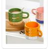 IBONSON Glass Cups Creative Ceramic Water Cup For Boys, Mug-like Coffee Cup With Spoon, Office Tea Cup Juice Glasses (Size : B) view 4