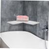 Cabilock Wall Mounted Corner Shelf Organizer Minimalist Design Easy Installation Storage Rack for Bathroom Kitchen Living Room and Bedroom view 2