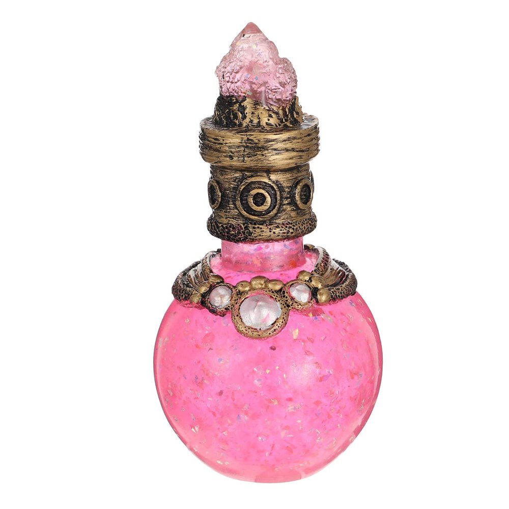 Cabilock Elegant Ornament Resin Craft for Home Shiny Bottle Figurine Artistic Entryway Decor