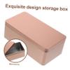 GRIRIW 2pcs Rectangular Tinplate Storage Boxes for Organizing Candies Chocolates and Items Elegant Silver and Rose Gold Design for Parties and Gifting view 2