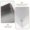 GRIRIW 2pcs Rectangular Tinplate Storage Boxes for Organizing Candies Chocolates and Items Elegant Silver and Rose Gold Design for Parties and Gifting view 4