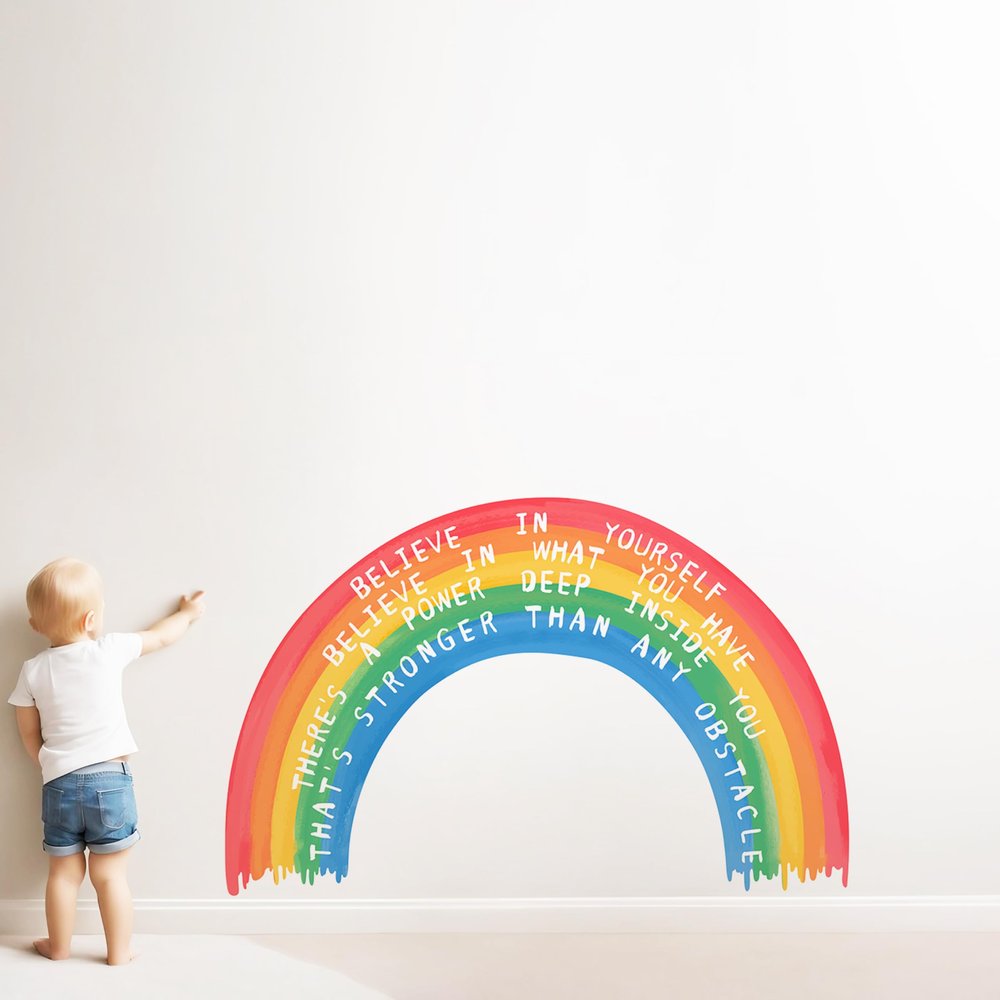 ('''') Rainbow Wall Decal Extra Large Boho Rainbow Wall Decals Peel and Stick Removable Rainbow Wall Stickers for Bedroom Decor Nursery Decor Playroom Decor (Rainbow 1 Pack)