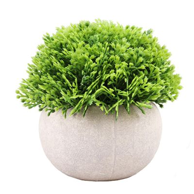 CJSUEYZS Artificial Green Plant Potted Plant Combination Desktop Ornaments, Artificial Flowers, Artificial Plants, Pulp, Round Bonsai