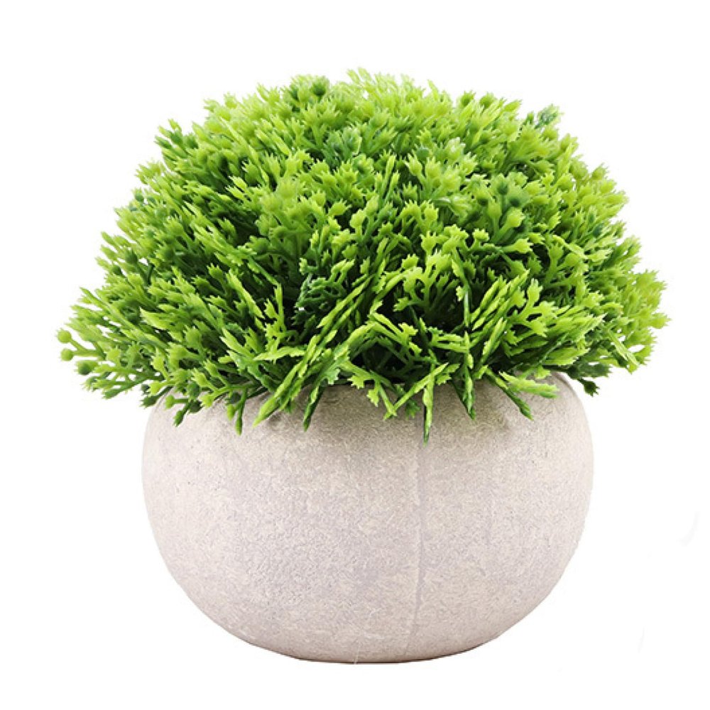 CJSUEYZS Artificial Green Plant Potted Plant Combination Desktop Ornaments, Artificial Flowers, Artificial Plants, Pulp, Round Bonsai