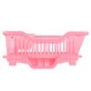 Alipis Dish Drying Rack Kitchen Draining Shelf Drain Rack for Kitchen Sink Pink view 1